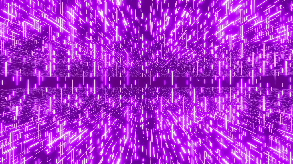 linii luminoase mov care simbolizează energia vibrațiilor numerologice