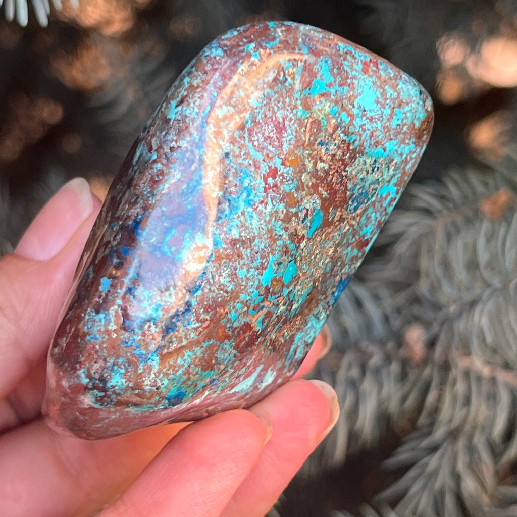 Shattuckite forma libera/palmstone m17, pietre semipretioase - druzy.ro 2 