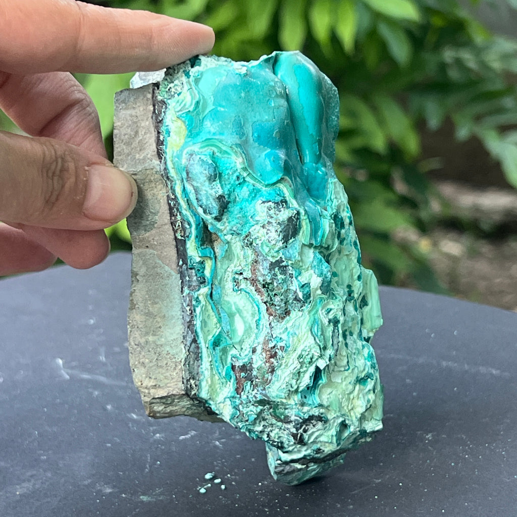 Cluster crisocola botrioidală model 7 din Congo, pietre semipretioase - druzy.ro 5 