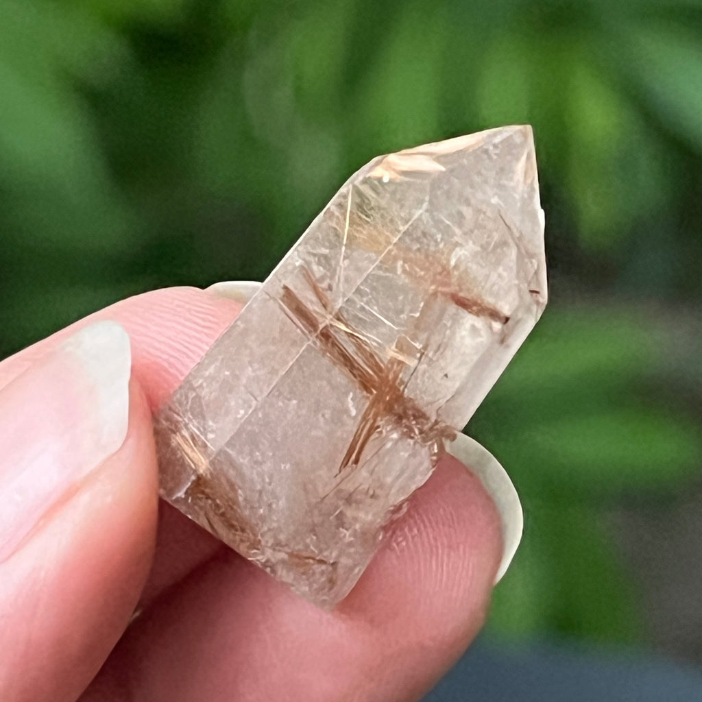 Obelisc cuart rutilat auriu | Model 6, pietre semipretioase - druzy.ro 1 