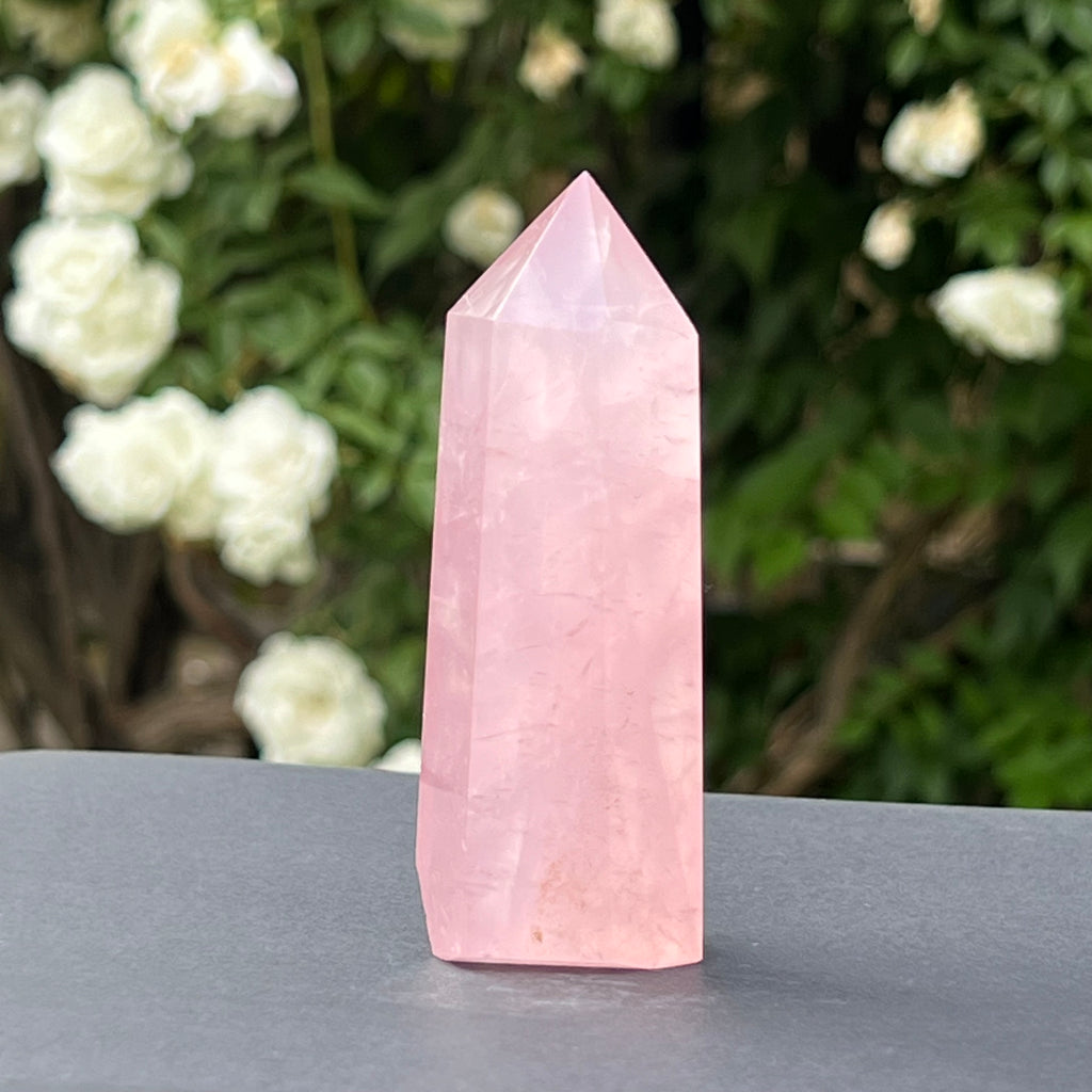 Obelisc cuart roz Namibia model 6, pietre semipretioase - druzy.ro 3