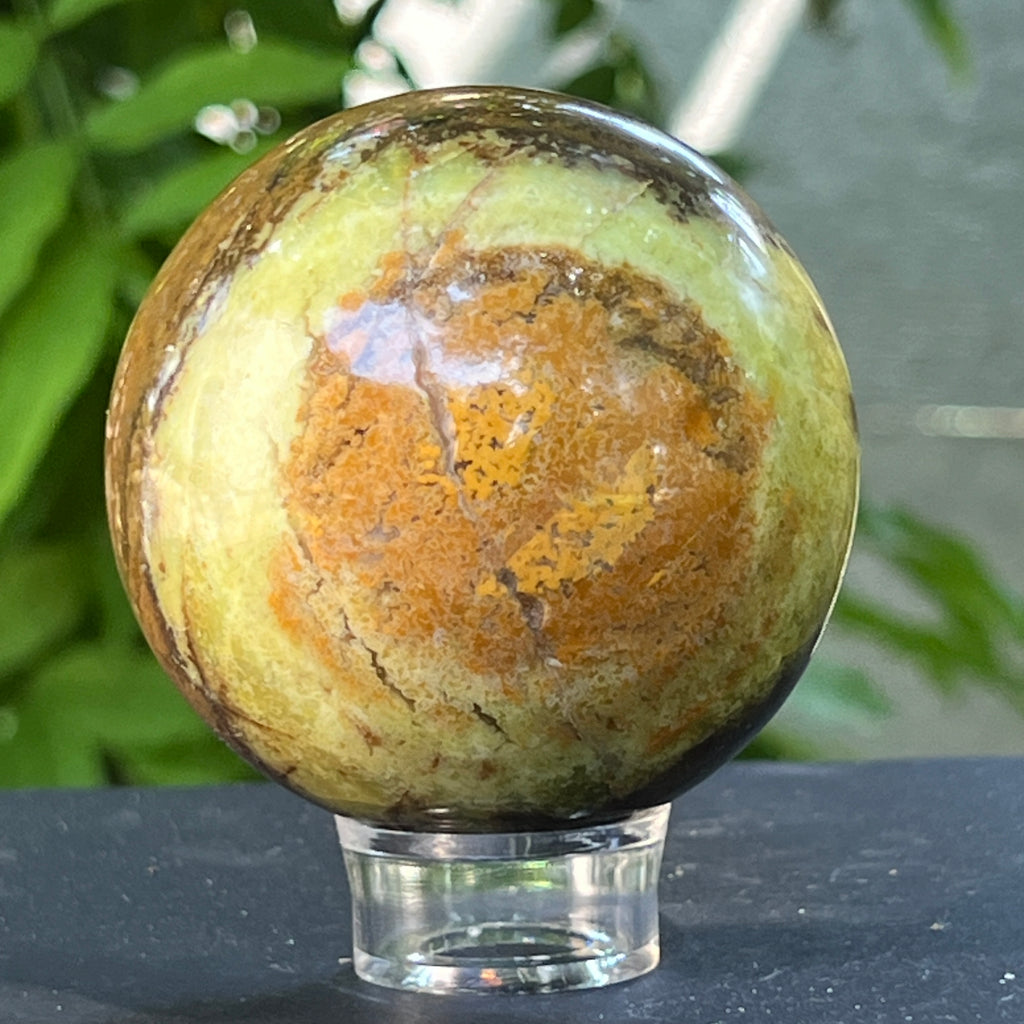 Sfera Opal verde model 3, pietre semipretioase - druzy.ro 3 