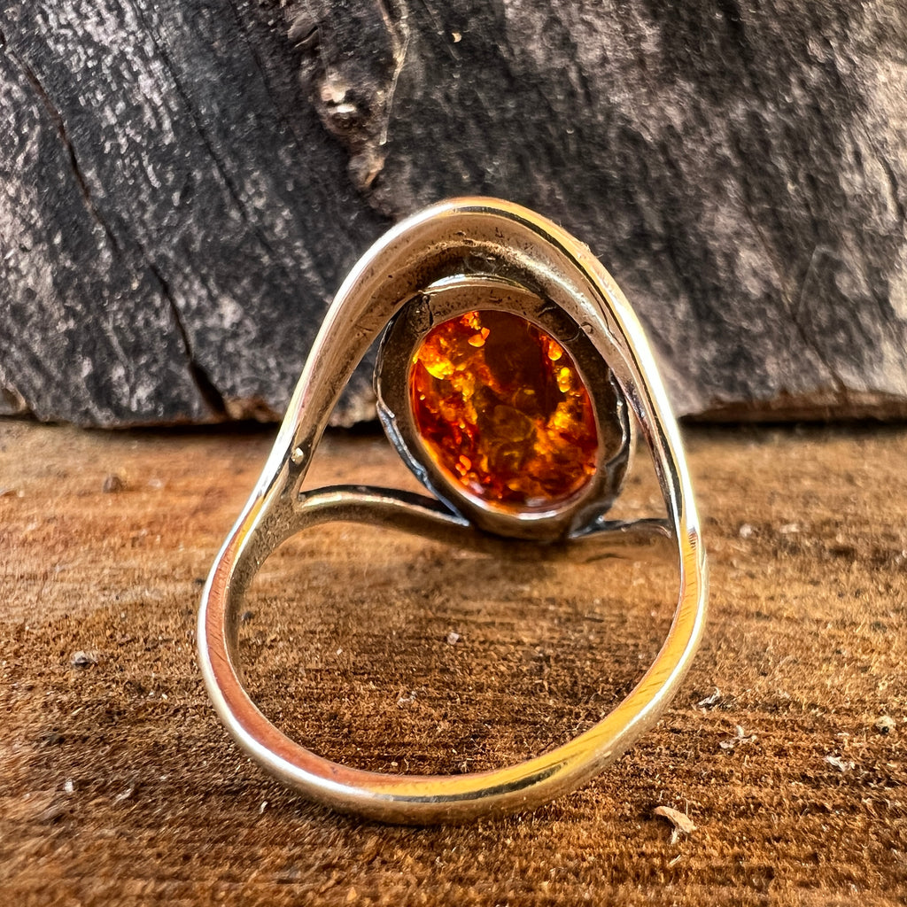 Inel argint cu chihlimbar Amber6, pietre semipretioase - druzy.ro 3 