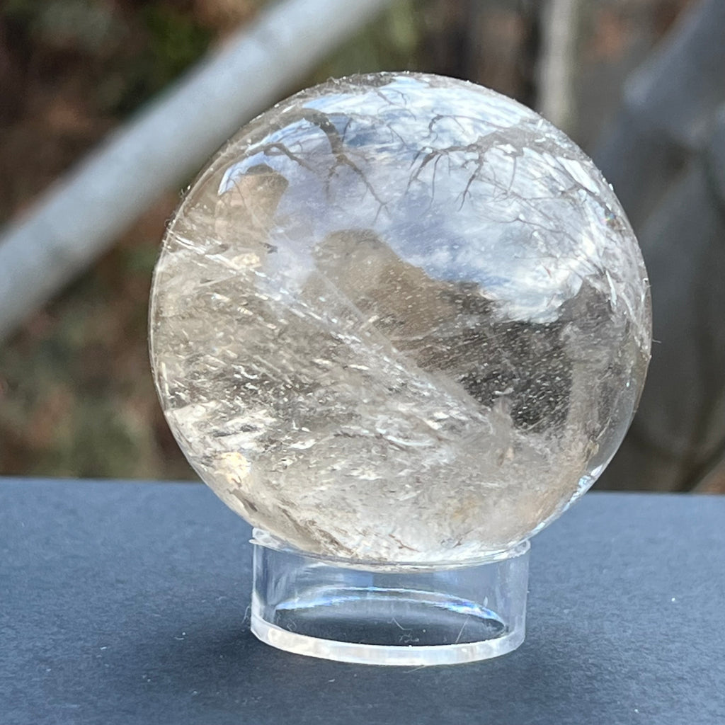 Sfera 5.5 cm cuart fumuriu model 32, druzy.ro, cristale 2