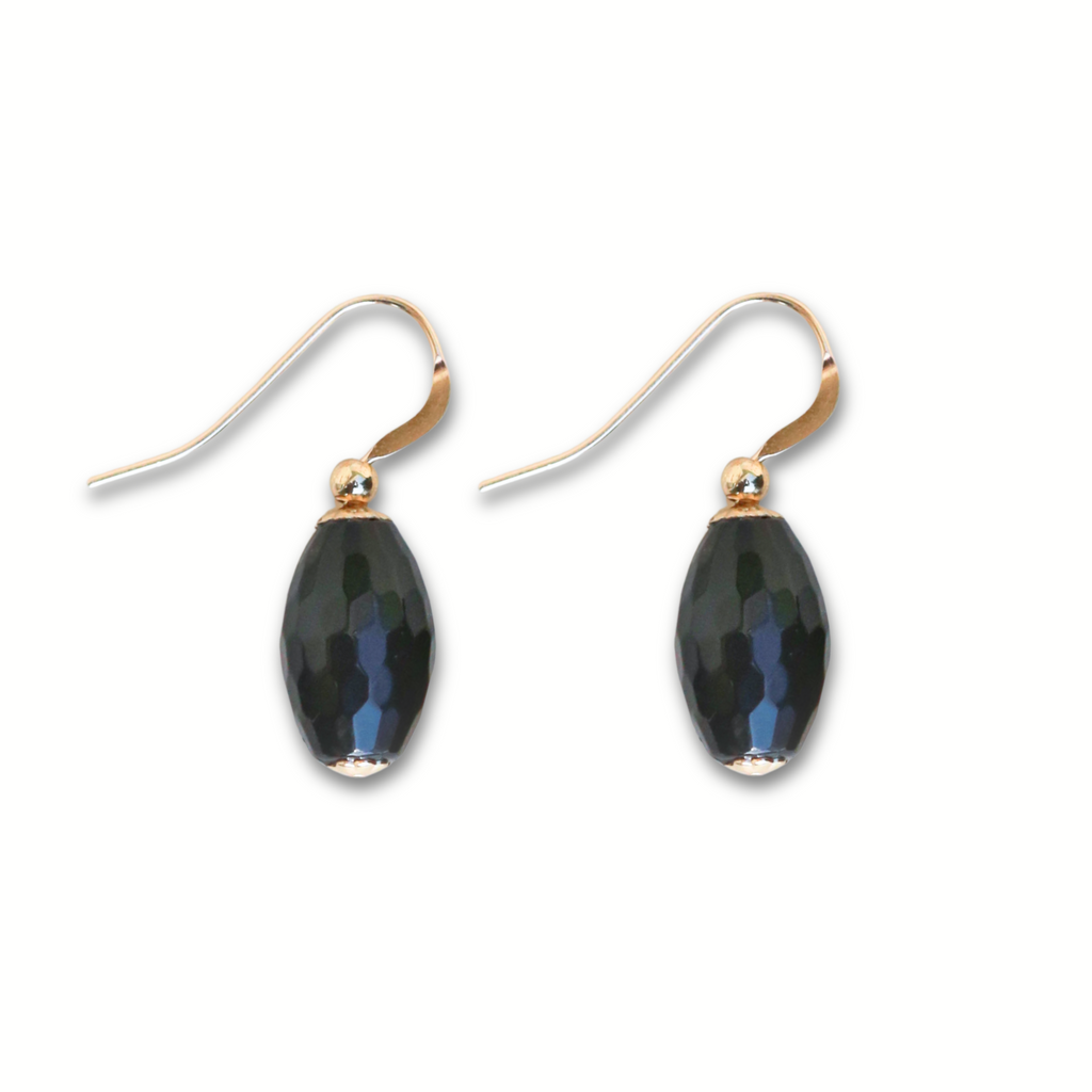 Cercei onix fatetat, aur filat - Whisper of Strength #3, pietre semipretioase - druzy.ro 4 