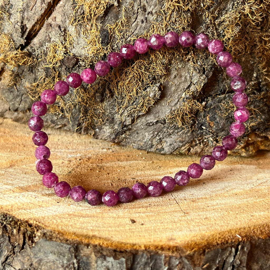Bratara rubin fatetat 5 mm, calitate AAA, pietre semipretioase - druzy.ro 1 