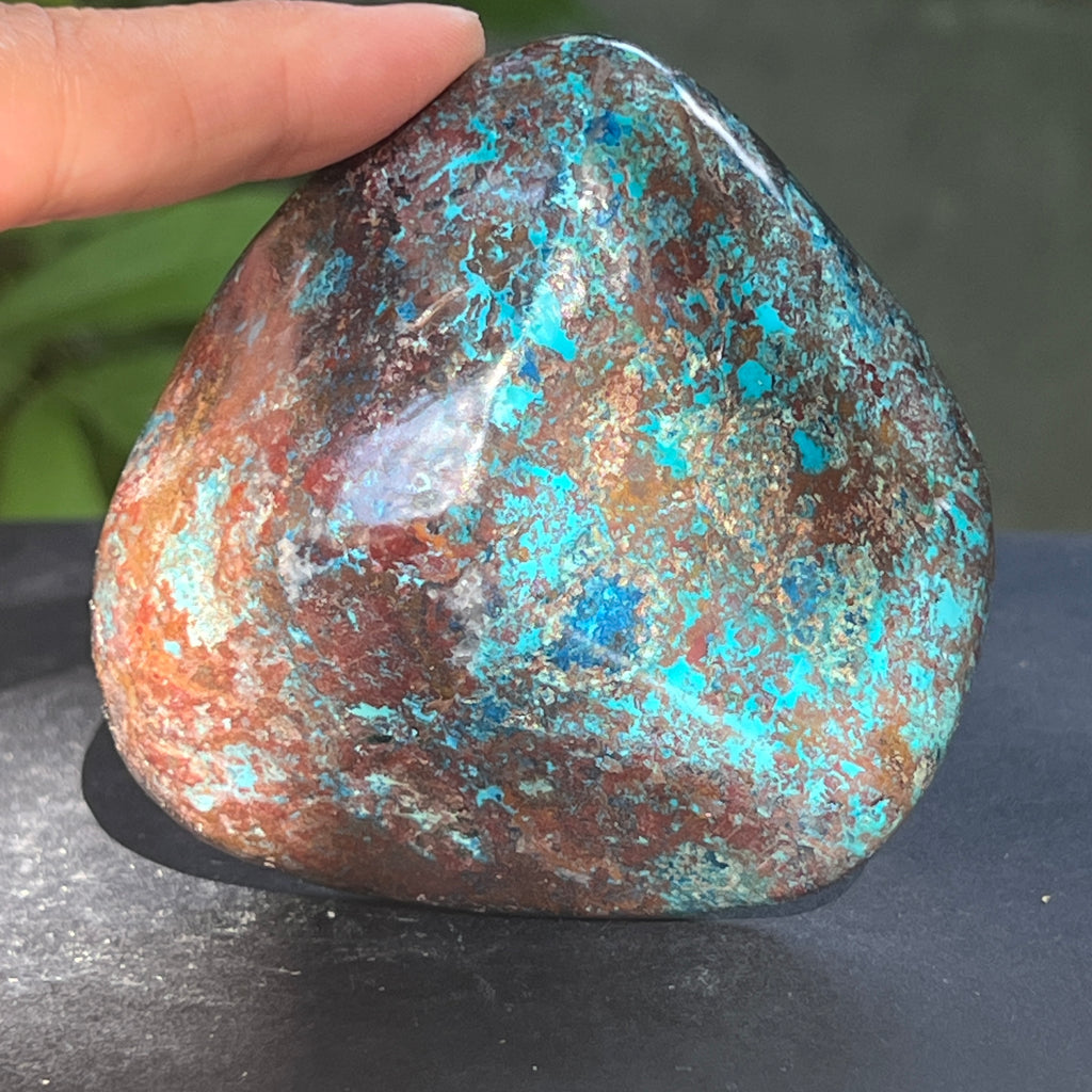 Shattuckite forma libera/palmstone m17, pietre semipretioase - druzy.ro 8 