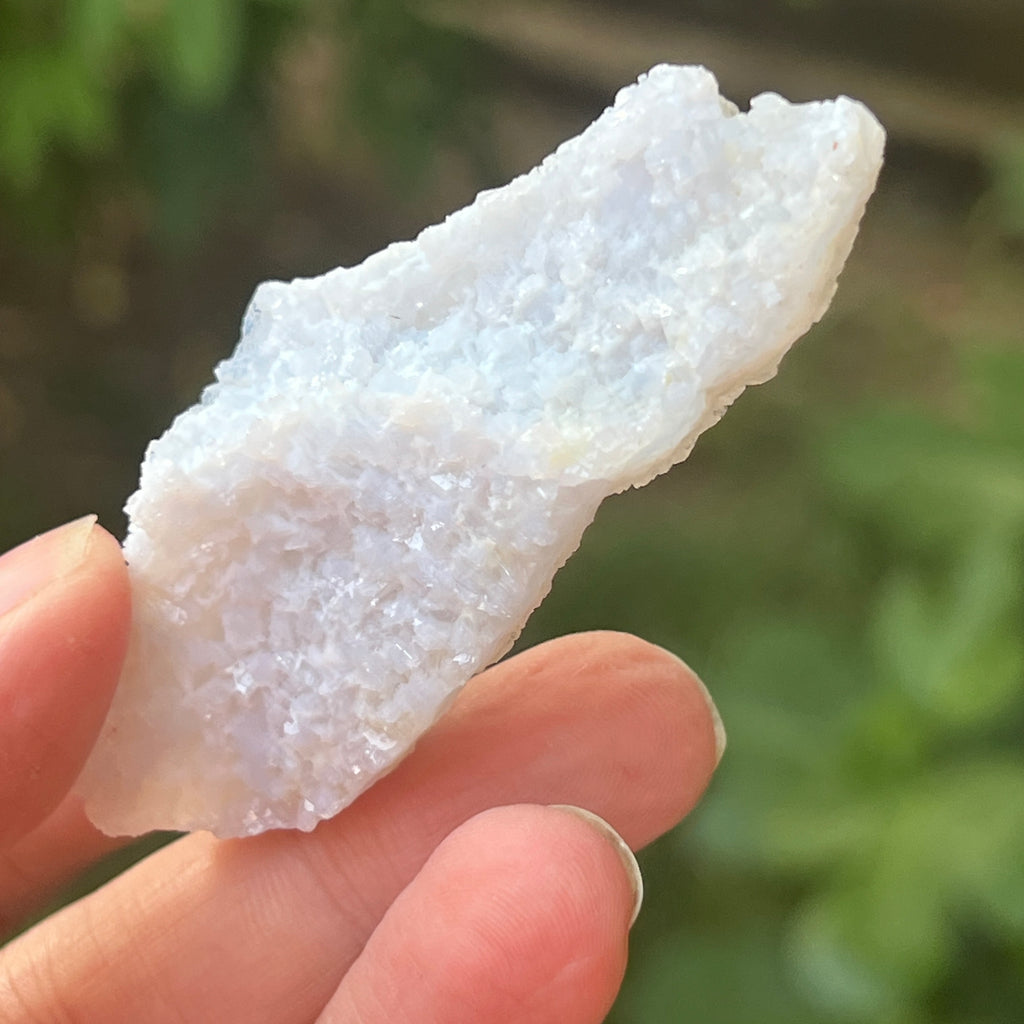 Agat albastru dantelat/ calcedonie Malawi mini m14, pietre semipretioase - druzy.ro 4 