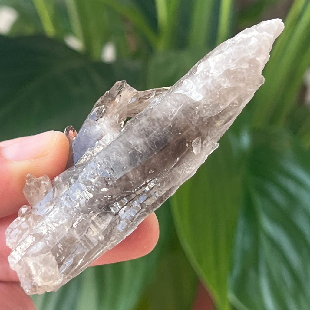 Cuart fumuriu generator/varf mina Brandberg | Model L18, pietre semipretioase - druzy.ro 3 