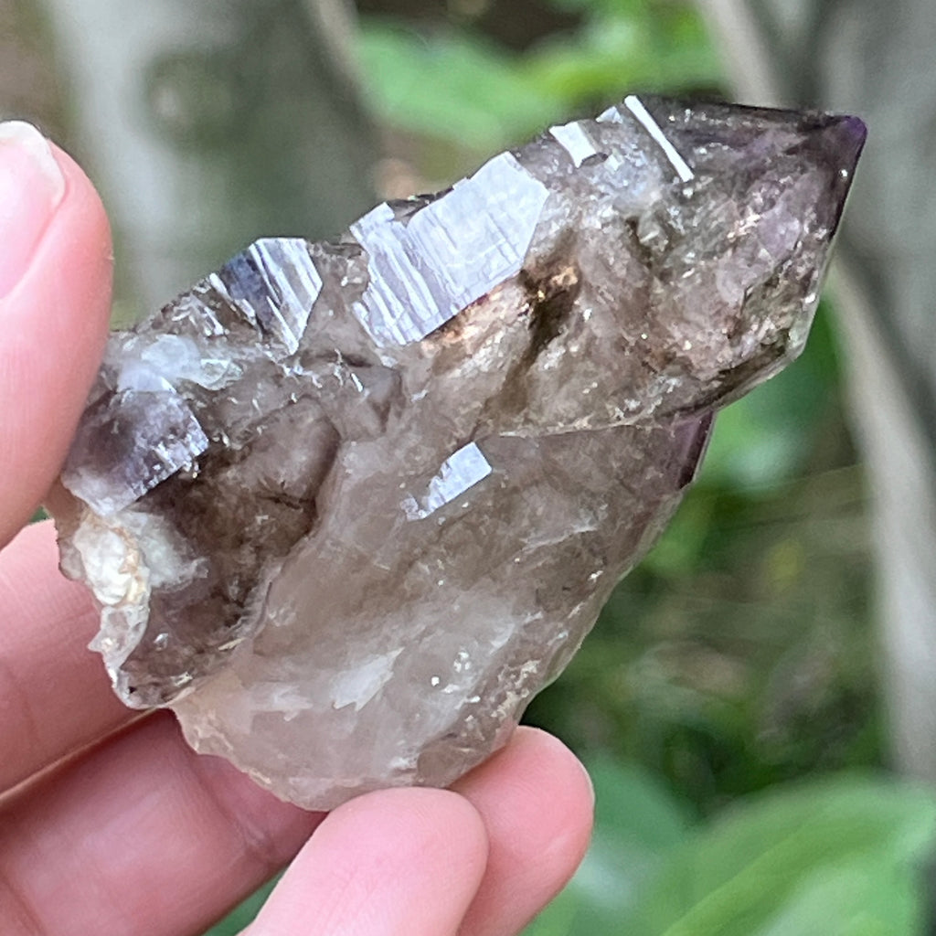 Cuart fumuriu generator/varf mina Brandberg | Model L11, pietre semipretioase - druzy.ro 6 