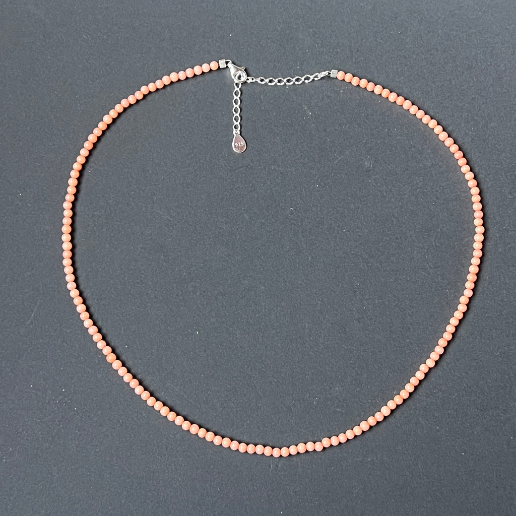 Colier coral roz Wave #94, pietre semipretioase - druzy.ro 2 