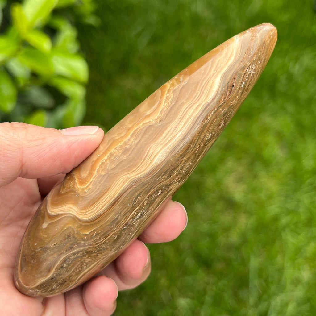 Bagheta aragonit maro model 6, pietre semipretioase - druzy.ro 8 