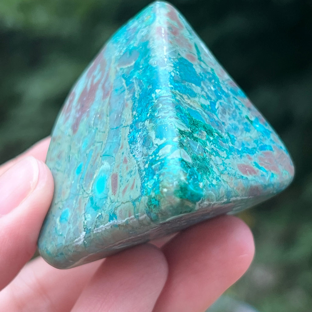 Shattuckite forma libera/palmstone m11, druzy.ro, pietre semipretioase 12