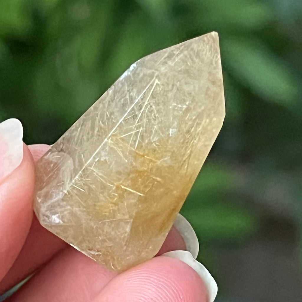 Obelisc cuart rutilat auriu | Model 4, pietre semipretioase - druzy.ro 4 
