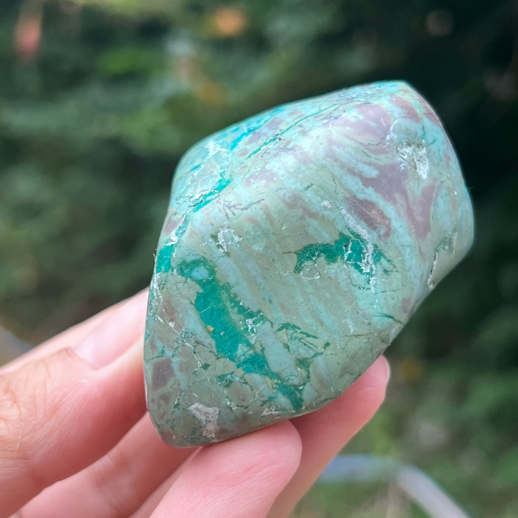 Shattuckite forma libera/palmstone m7, druzy.ro, pietre semipretioase 1