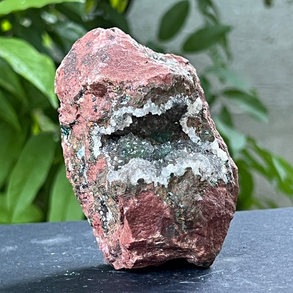 Cluster de dolomit cu malachit în matrice de cupru, model 9, pietre semipretioase - druzy.ro 2 