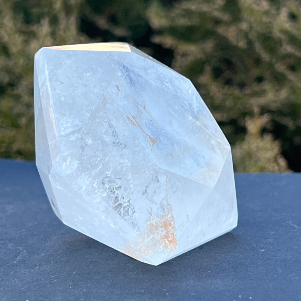Cuart curcubeu forma diamant cristal de stanca/cuart incolor model 1A, druzy.ro, cristale 7