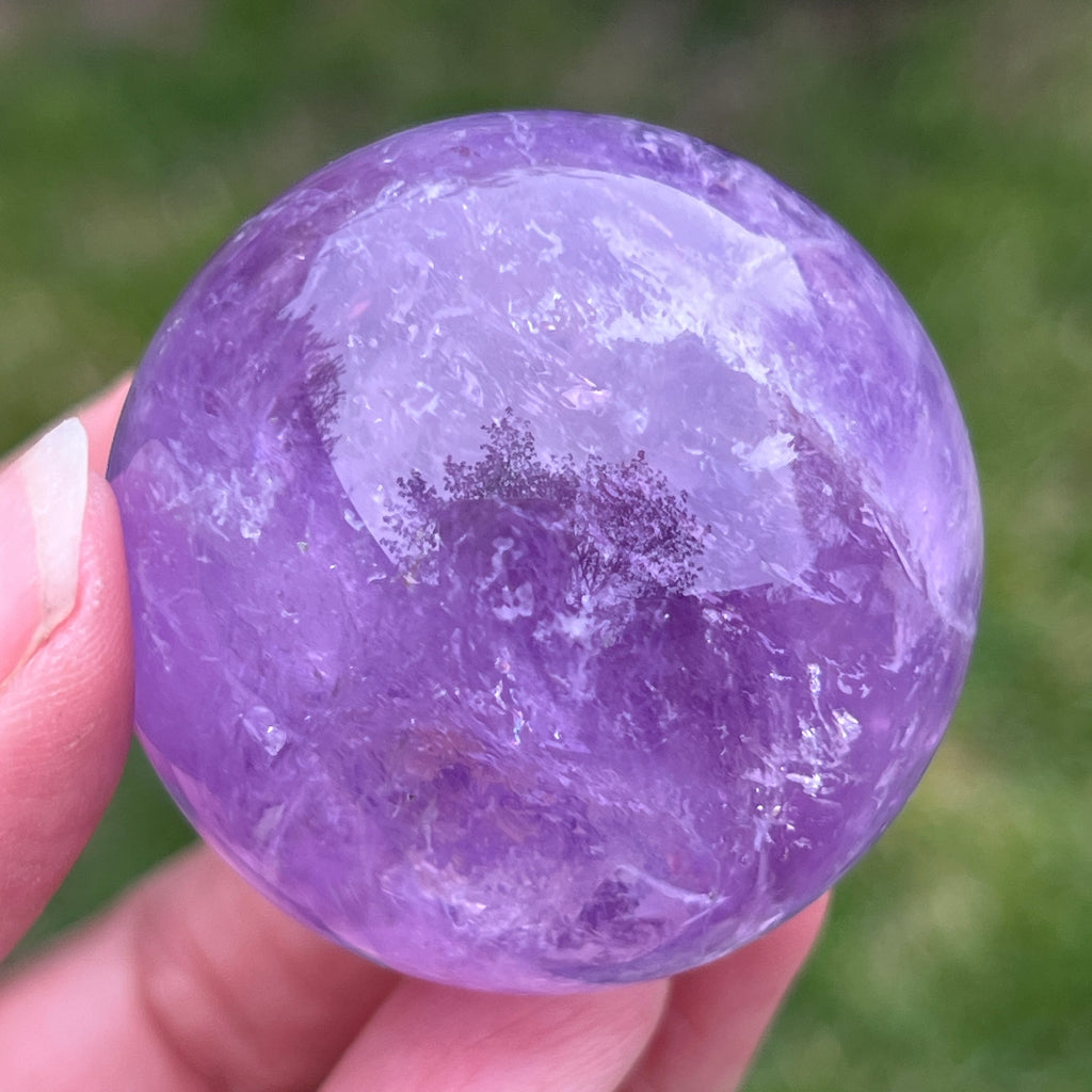 Sfera ametist AA din Brazilia model 11, pietre semipretioase - druzy.ro 9 
