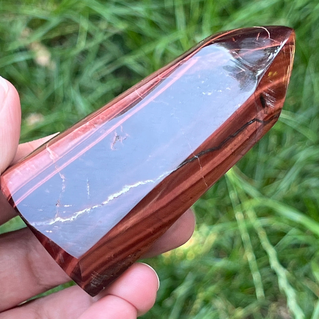 Ochi de tigru varf/generator model 1, pietre semipretioase - druzy.ro 7 