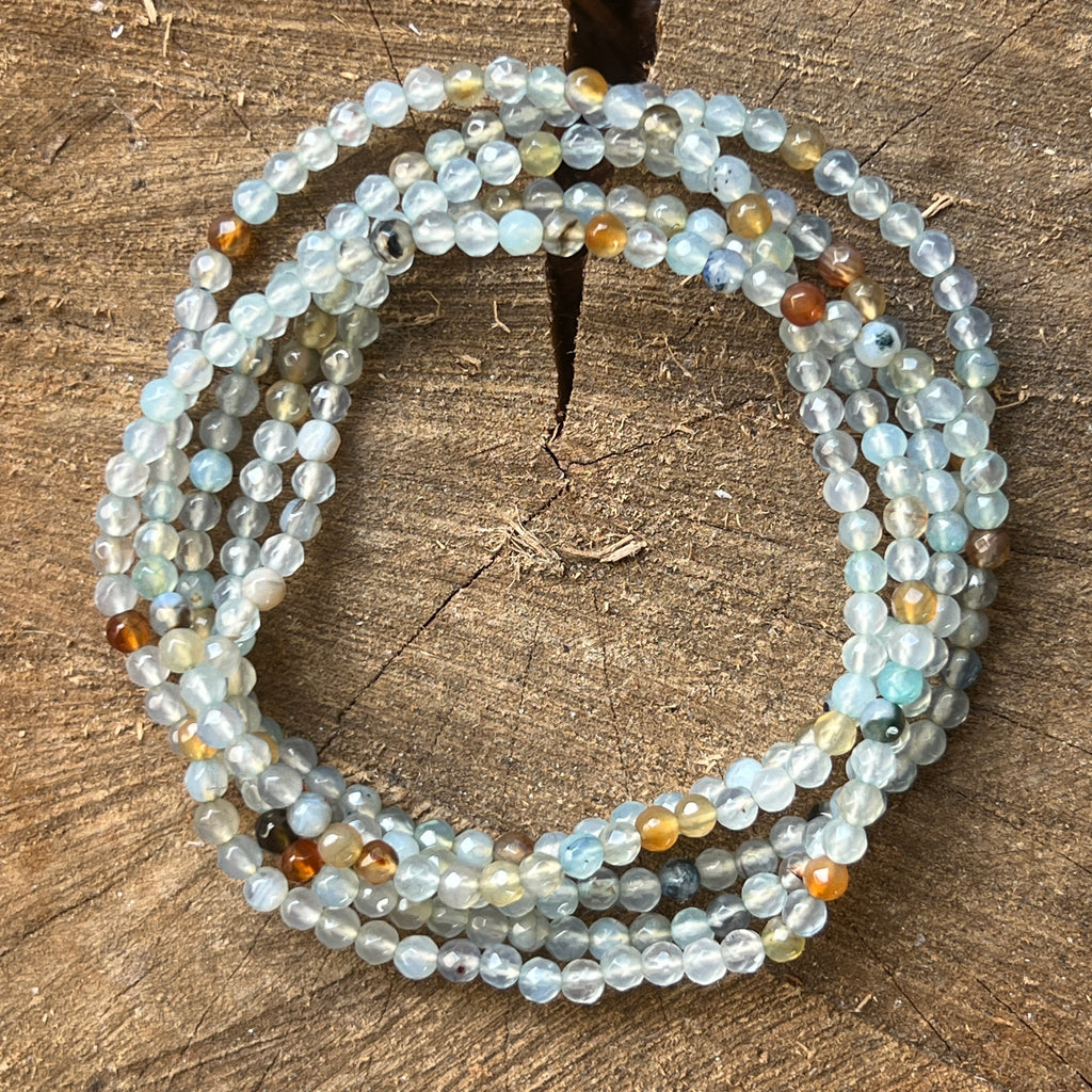 Bratara fatetata jad albastru 4mm, pietre semipretioase - druzy.ro 1 