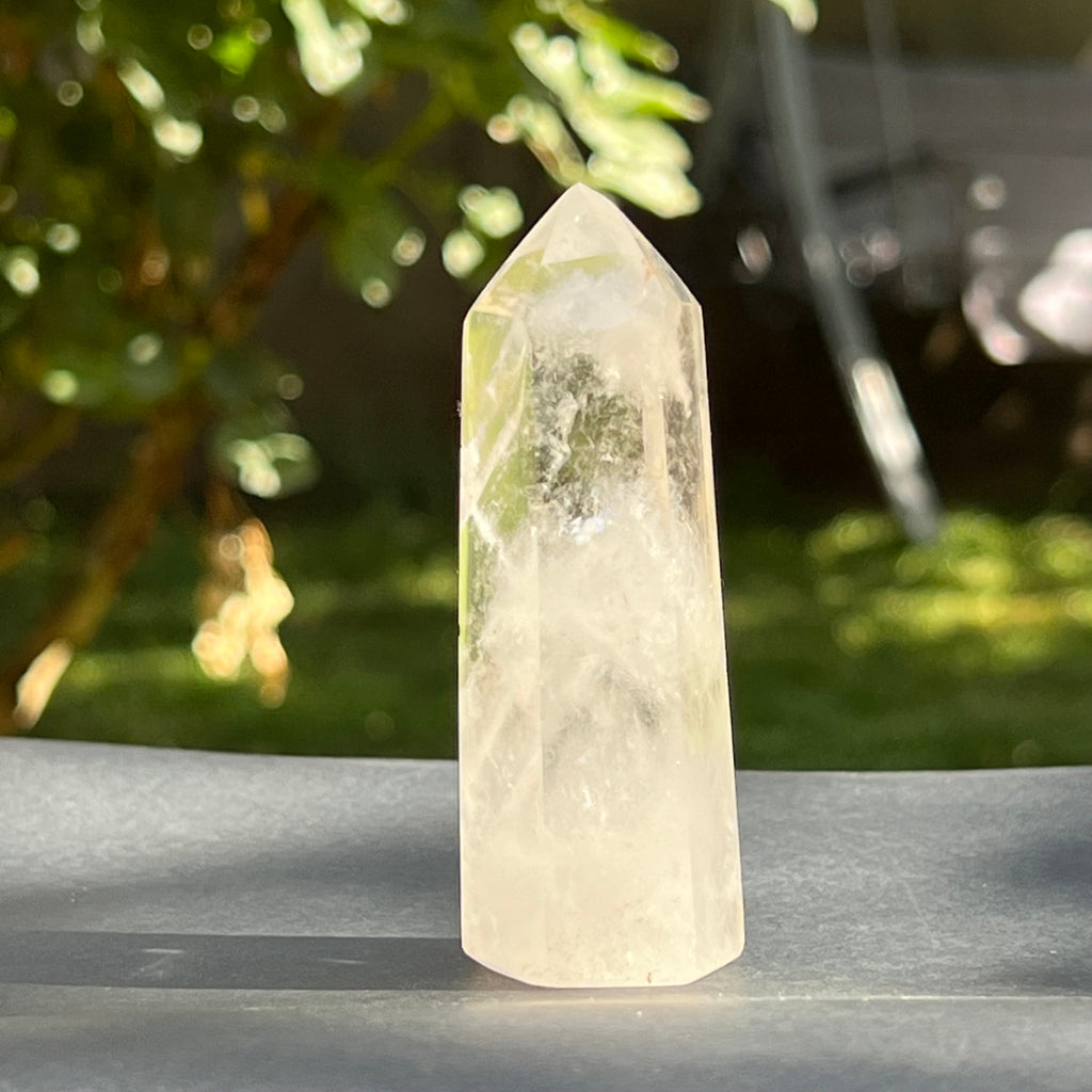 Obelisc/varf/generator cristal de stanca/cuart incolor Africa Af5/m1, druzy.ro, cristale 1