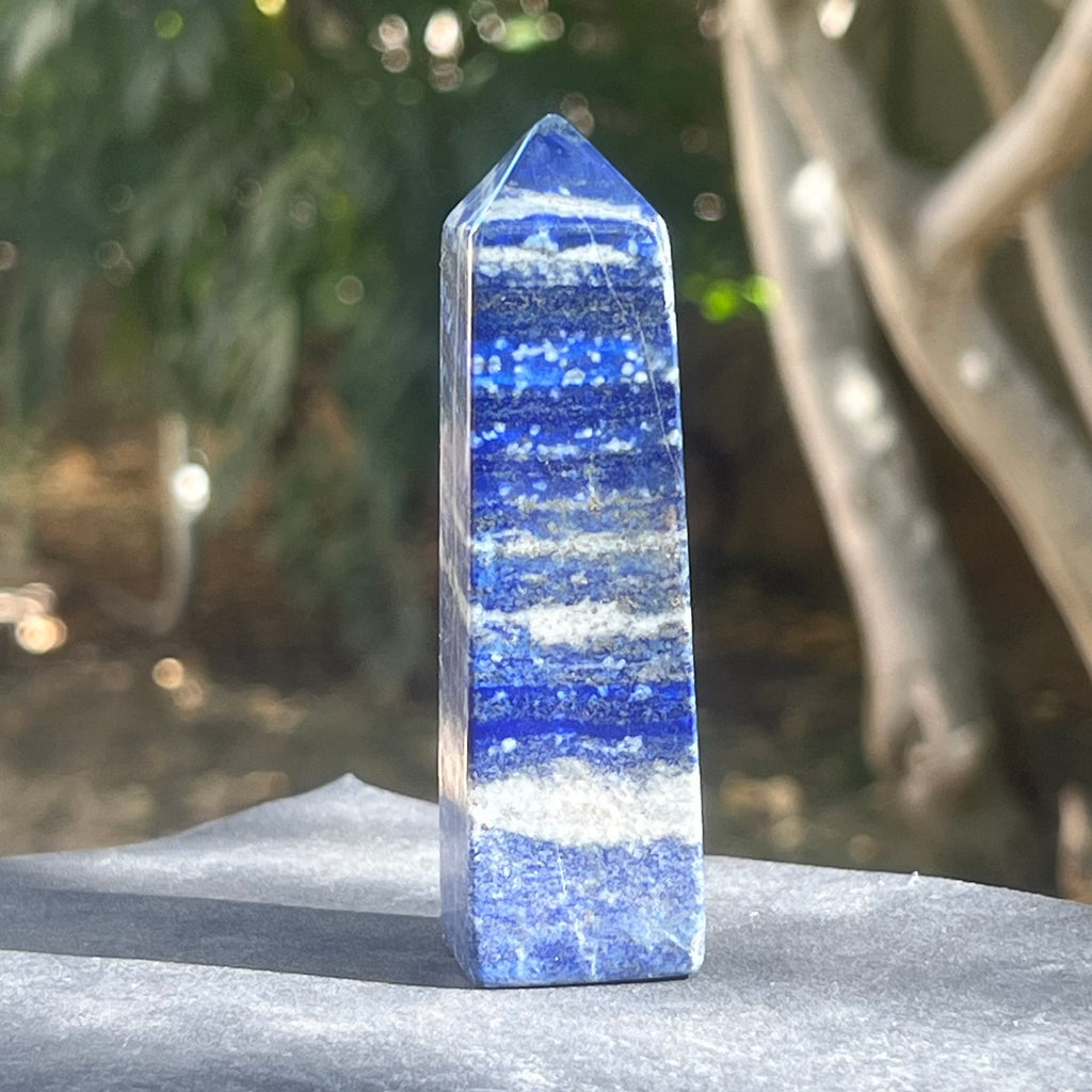 Turn/obelisc lapis lazuli m8, druzy.ro, cristale 1