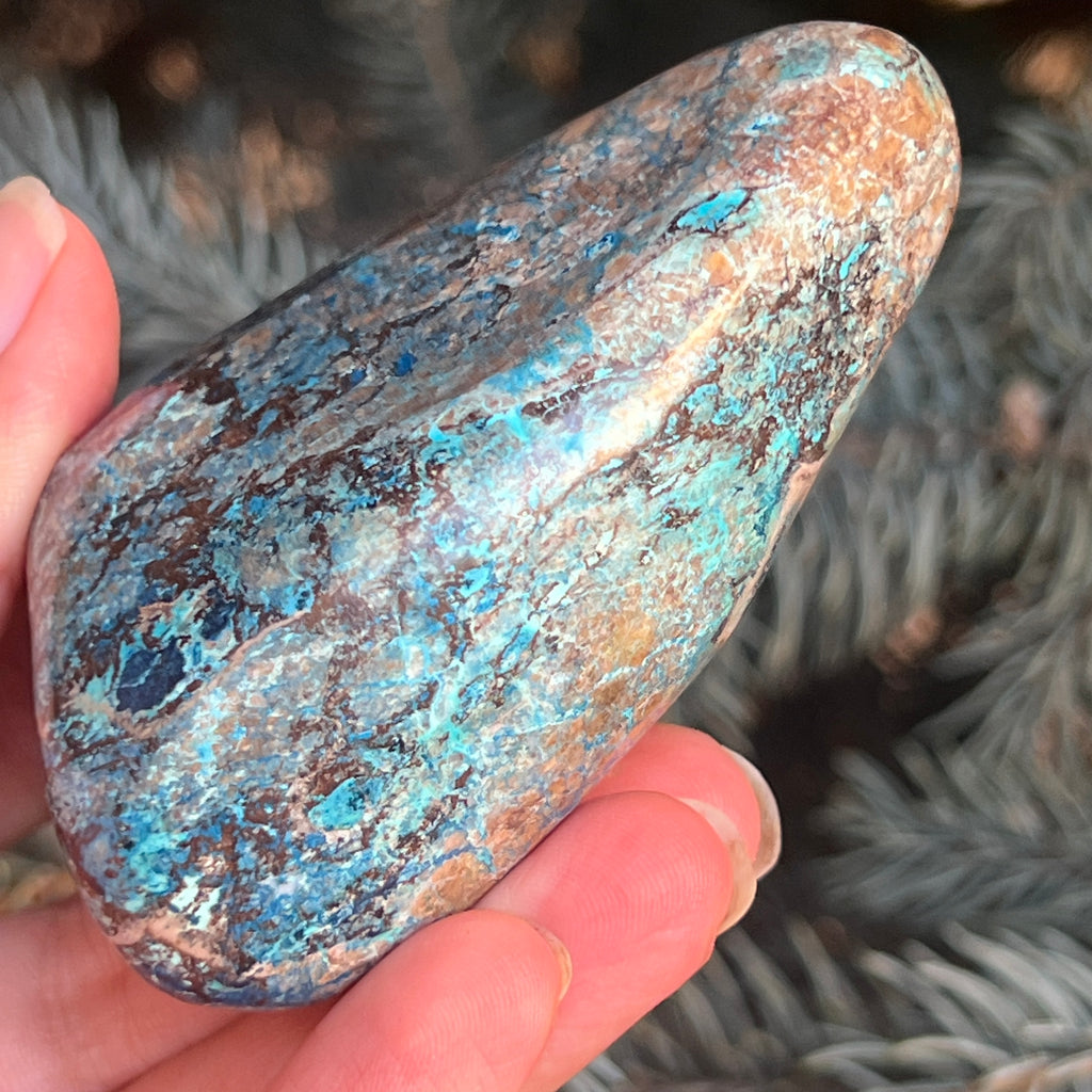 Shattuckite forma libera/palmstone m15, pietre semipretioase - druzy.ro 6 