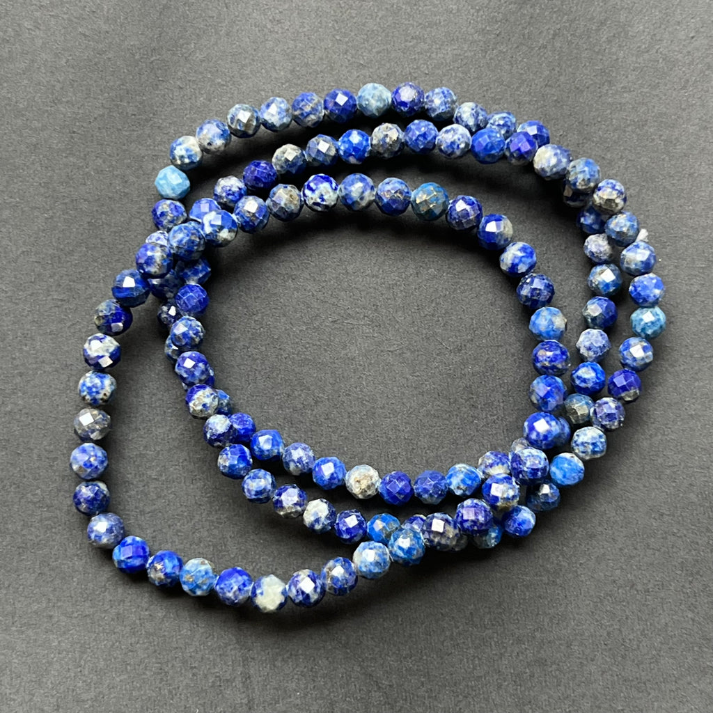 Bratara lapis lazuli fatetata 5 mm, pietre semipretioase - druzy.ro 1 