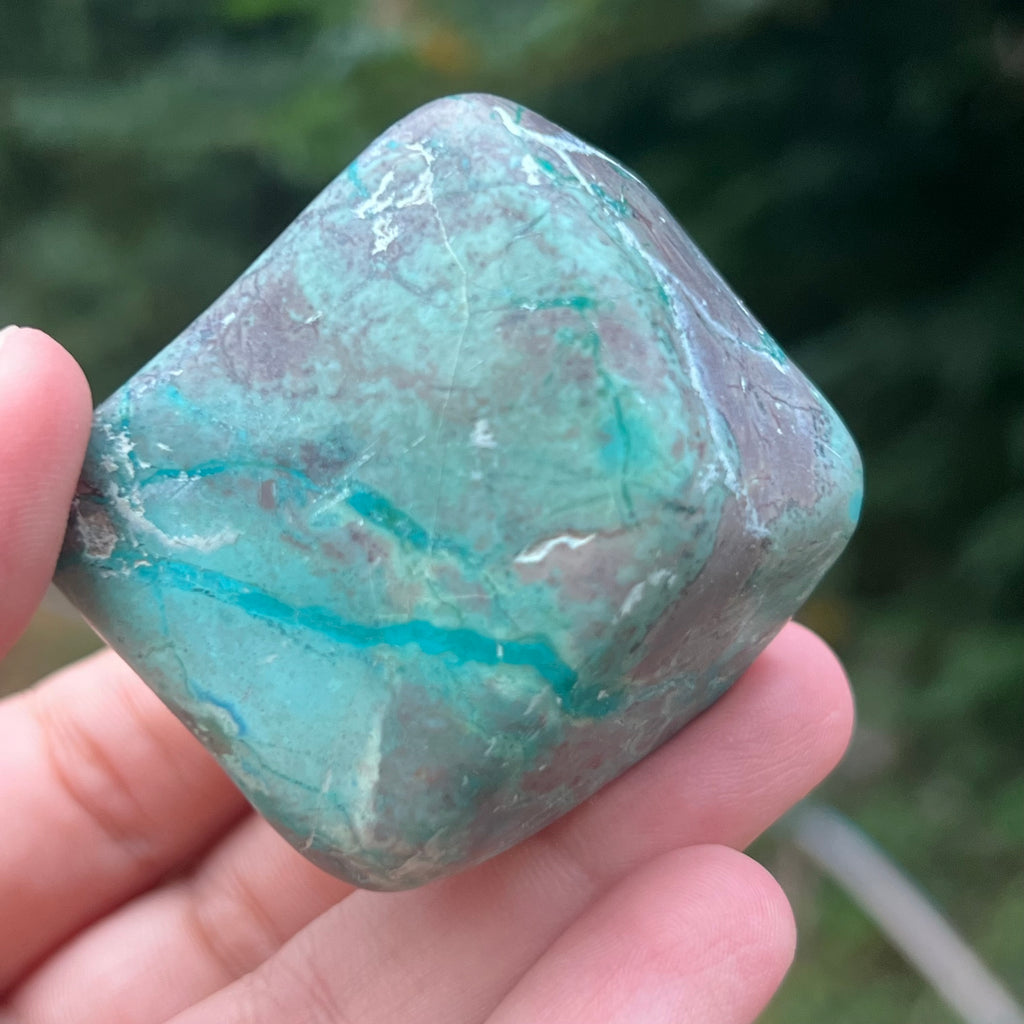 Shattuckite forma libera/palmstone m6, druzy.ro, pietre semipretioase 3