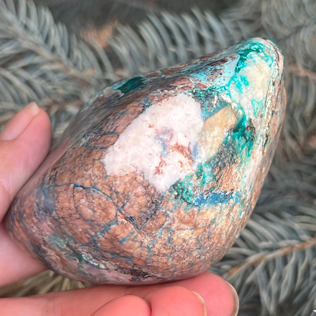 Shattuckite forma libera/palmstone m14, pietre semipretioase - druzy.ro 16 