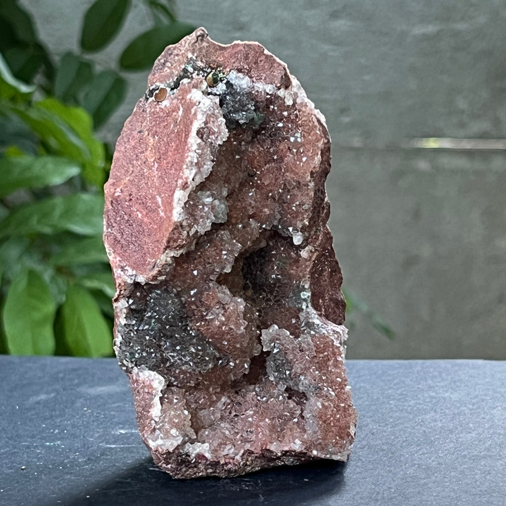Cluster de dolomit cu malachit în matrice de cupru, model 8, pietre semipretioase - druzy.ro 2 