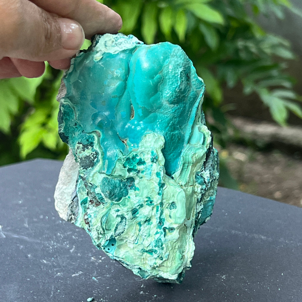 Cluster crisocola botrioidală model 7 din Congo, pietre semipretioase - druzy.ro 8 