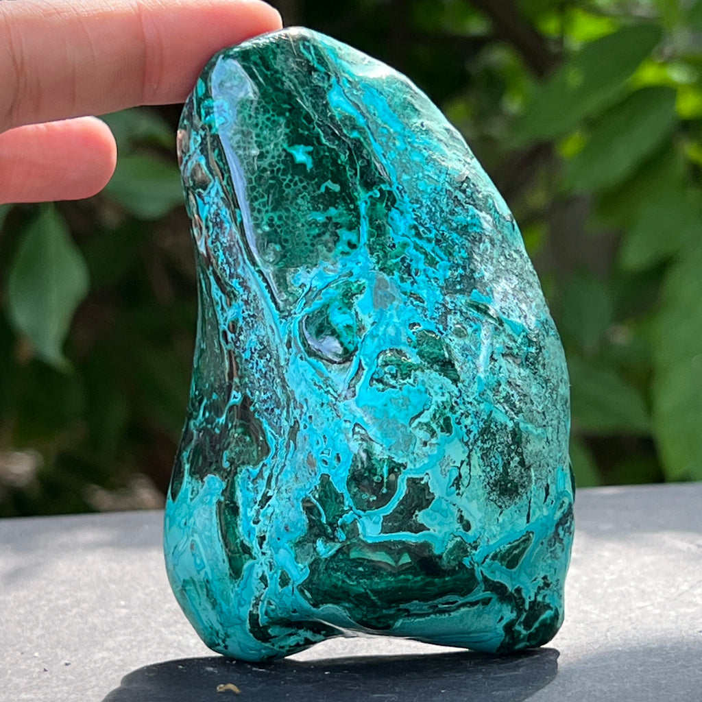 Malacola malachit cu crisocola piatra polisata | Model 4, pietre semipretioase - druzy.ro 1 
