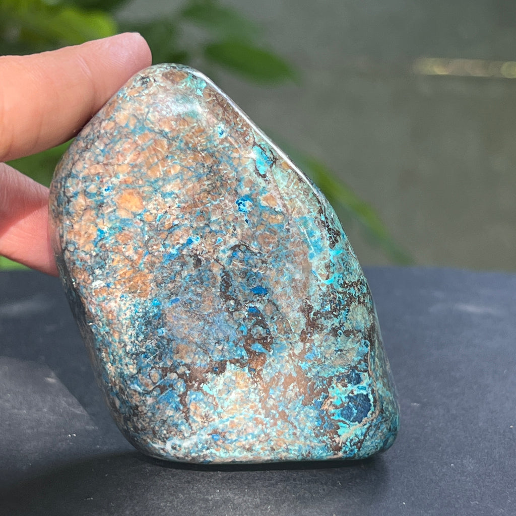 Shattuckite forma libera/palmstone m15, pietre semipretioase - druzy.ro 7 