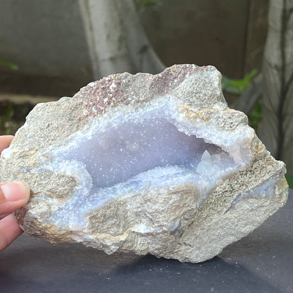 Calcedonie albastra /blue lace/ agat albastru piatra bruta m22, pietre semipretioase - druzy.ro 2 
