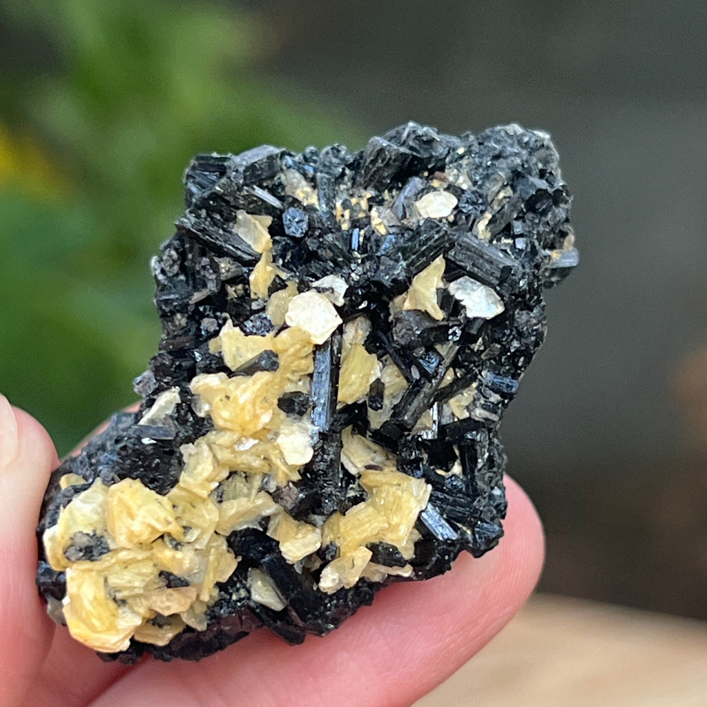 Cluster turmalina neagra cu vermiculita din Erongo m11, pietre semipretioase - druzy.ro 1 