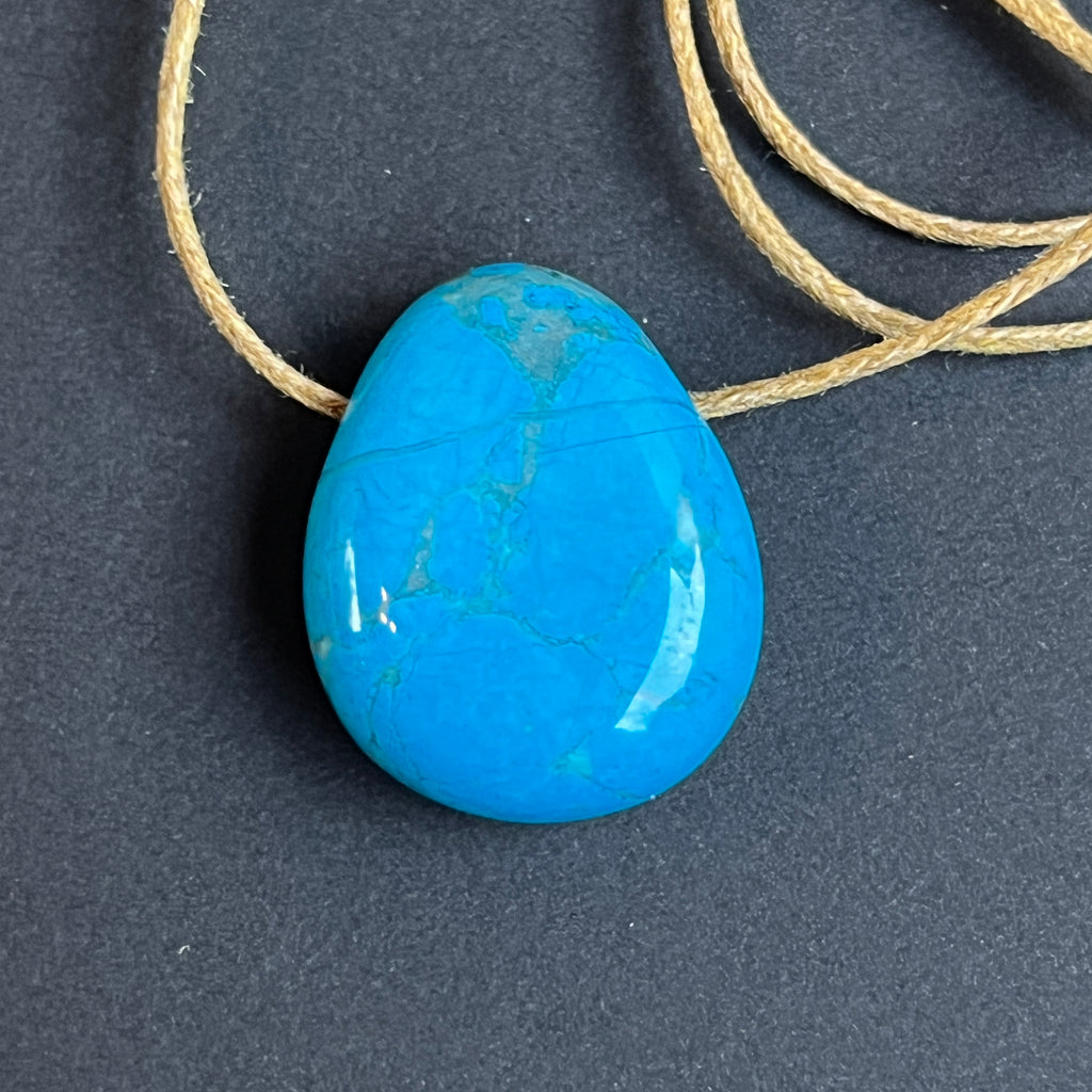 Colier pandantiv howlit albastru DROP model 2, pietre semipretioase - druzy.ro 5 