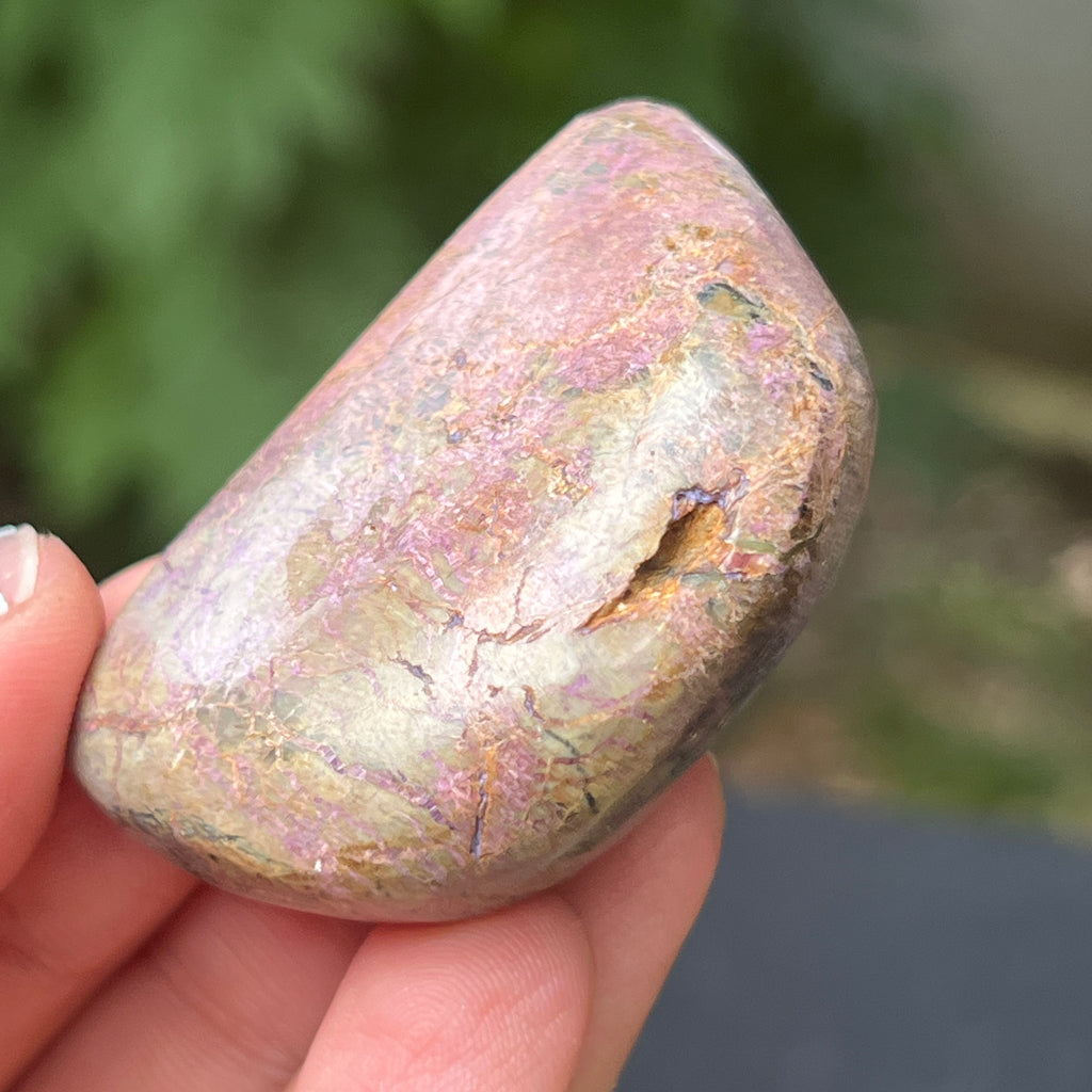 Palmstone atlantisit (stichtit, serpentin) model 2, pietre semipretioase - druzy.ro 3 
