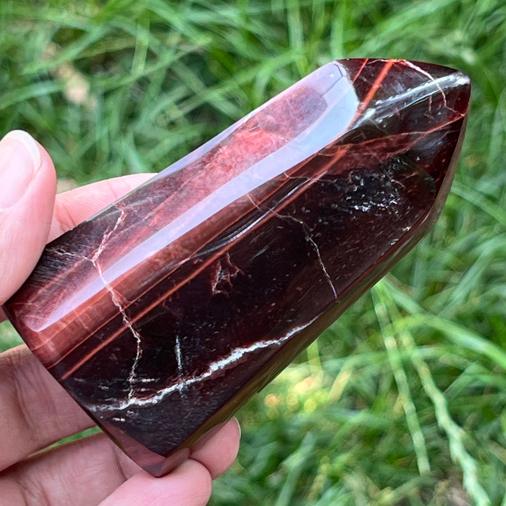 Ochi de tigru varf/generator model 1, pietre semipretioase - druzy.ro 5 