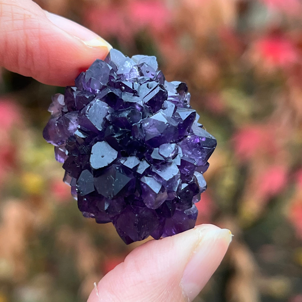 Cluster floare stalacit ametist Urguay model 3, ametist trandafir, calitate +AAA, druzy.ro, cristale 1