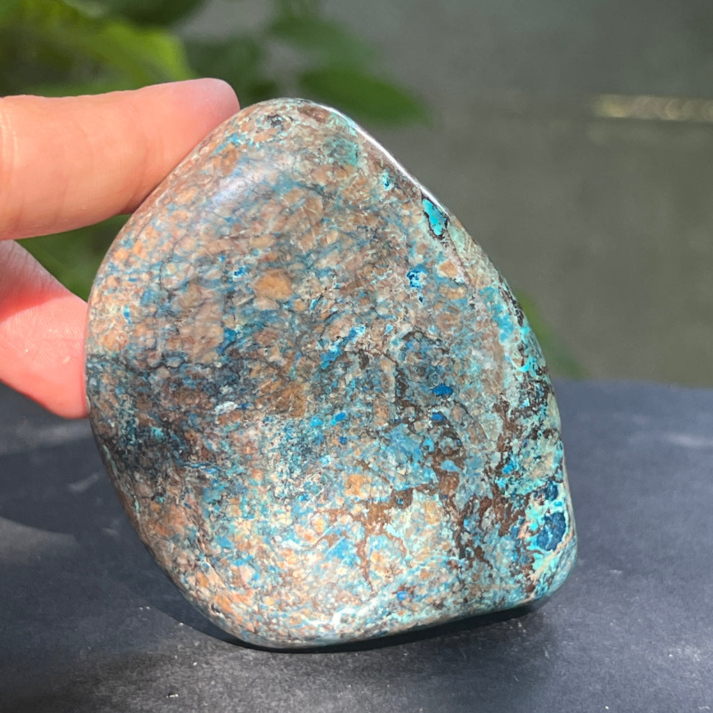 Shattuckite forma libera/palmstone m15, pietre semipretioase - druzy.ro 3 