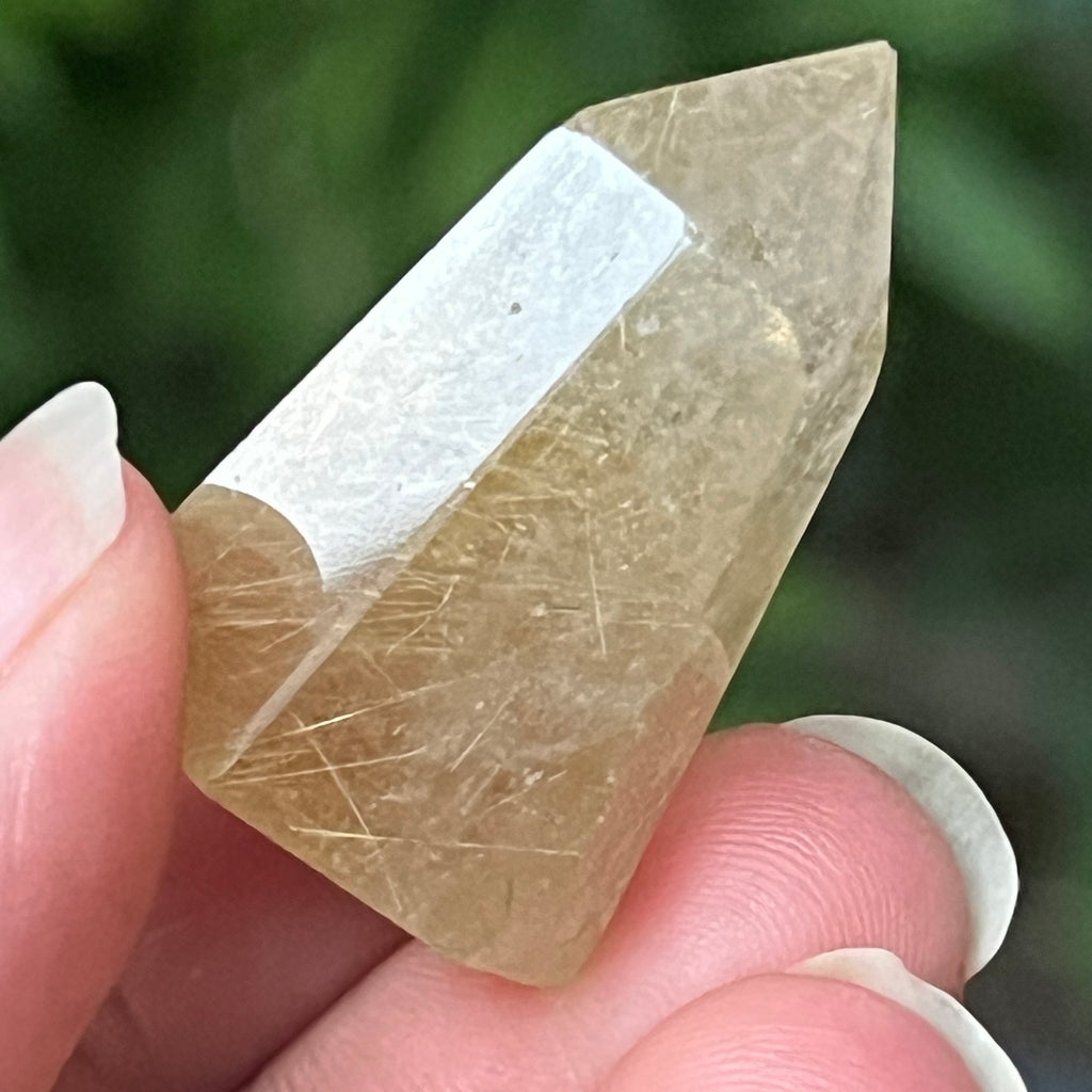 Obelisc cuart rutilat auriu | Model 4, pietre semipretioase - druzy.ro 5 