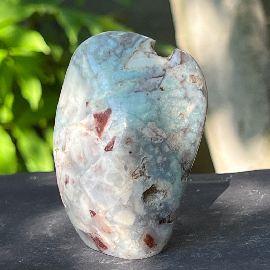 Calcedonie cu crom albastru-verzuie din Zimbabwe -forma libera| Model 6, pietre semipretioase - druzy.ro 3 