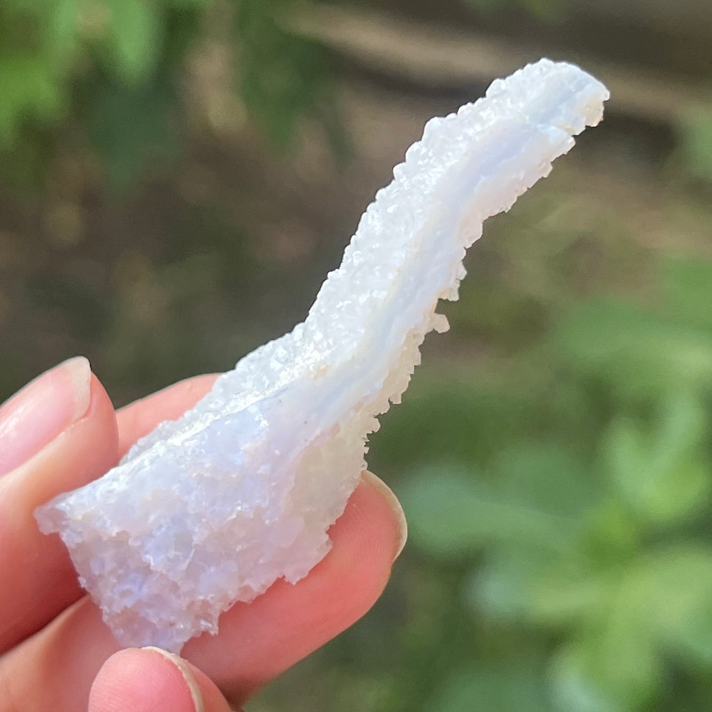 Agat albastru dantelat/ calcedonie Malawi mini m14, pietre semipretioase - druzy.ro 1 