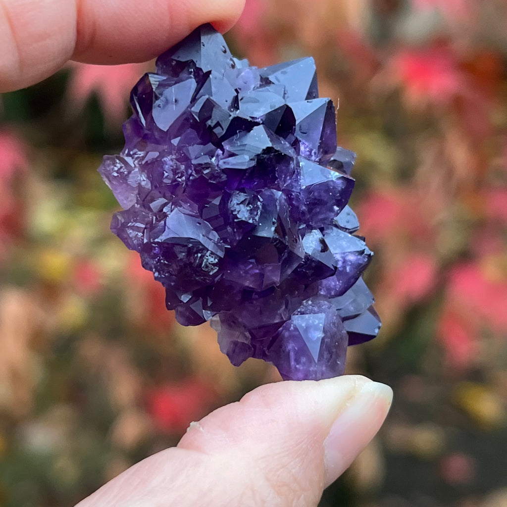 Cluster floare stalacit ametist Urguay model 2, ametist trandafir, calitate +AAA, druzy.ro, cristale 2