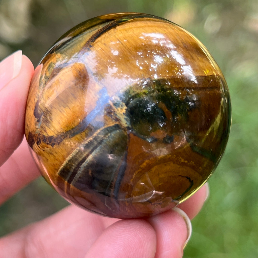 Ochi de tigru sfera model 1, pietre semipretioase - druzy.ro 4 