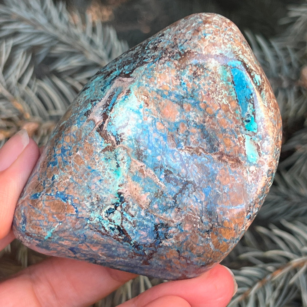 Shattuckite forma libera/palmstone m15, pietre semipretioase - druzy.ro 2 