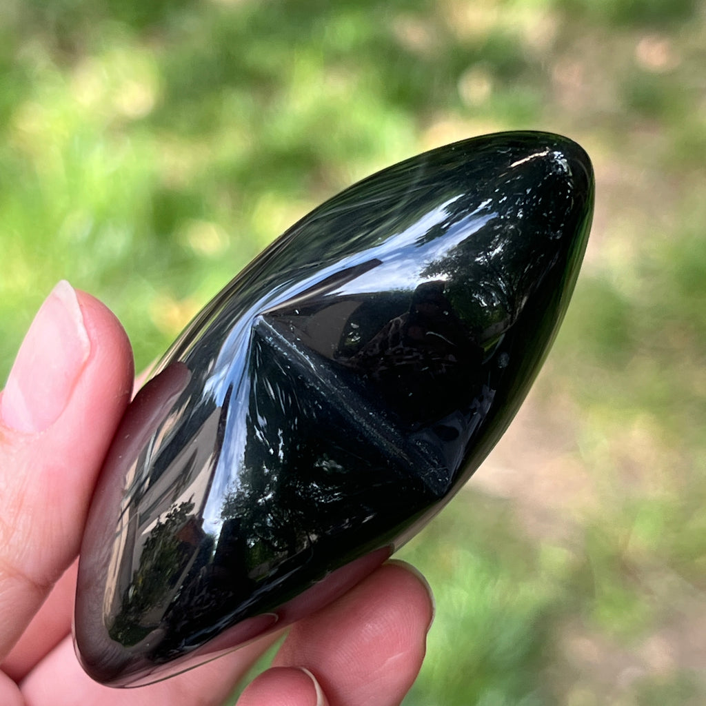 Obsidian curcubeu inima model 12, pietre semipretioase - druzy.ro 3 