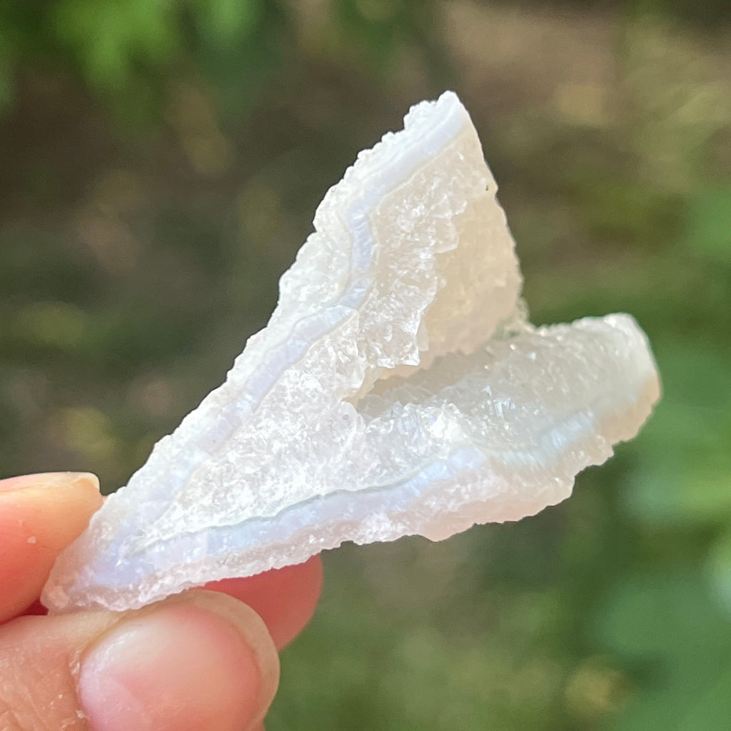 Agat albastru dantelat/ calcedonie Malawi mini m9, pietre semipretioase - druzy.ro 1 