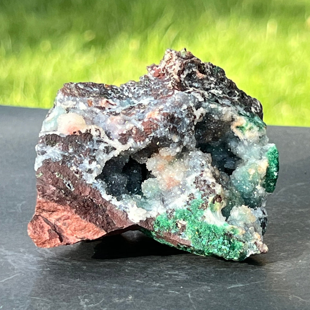 Malachit, dolomit in matrix cuart, cupru din Congo model 3, pietre semipretioase - druzy.ro 1
